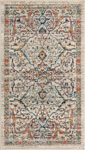 Ivory 2' 11 x 5' 3 Lola Rectangle Area Rug Polypropylene With Jute Backing Traditional Pattern Easy Clean Carpet for Home Interior Design for Sale at Rug Engine
