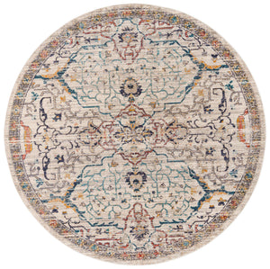Ivory 7' 10 x 7' 10 Lola Round Area Rug Polypropylene With Jute Backing Traditional Pattern Easy Clean Carpet for Home Interior Design for Sale at Rug Engine