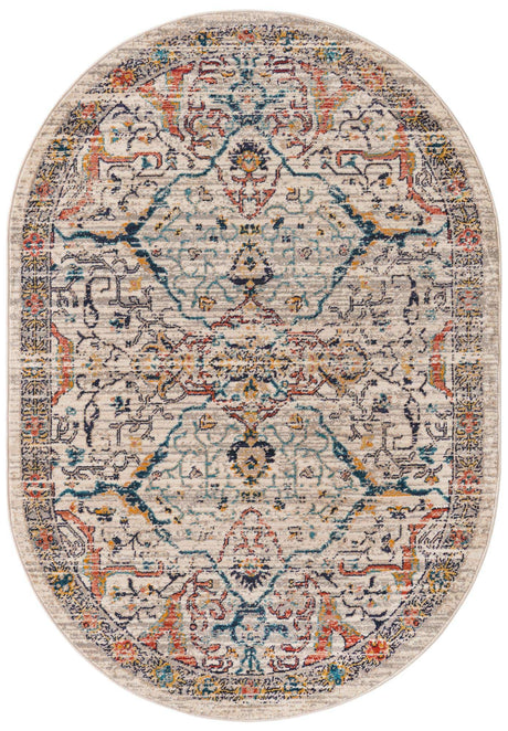 Ivory 3' 11 x 5' 11 Lola Oval Area Rug Polypropylene With Jute Backing Traditional Pattern Easy Clean Carpet for Home Interior Design for Sale at Rug Engine