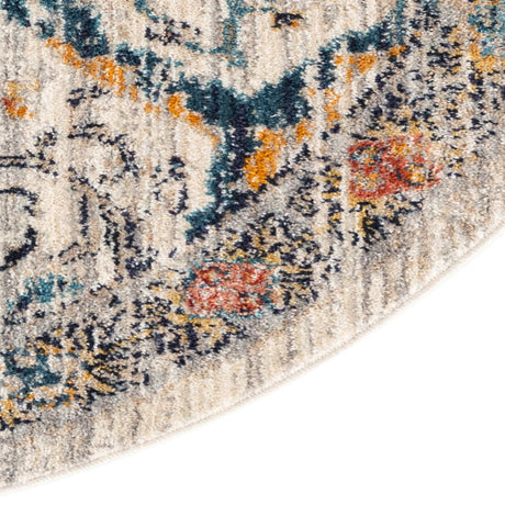 Ivory 5' 3 x 8' Lola Oval Area Rug Polypropylene With Jute Backing Traditional Pattern Easy Clean Carpet for Home Interior Design for Sale at Rug Engine