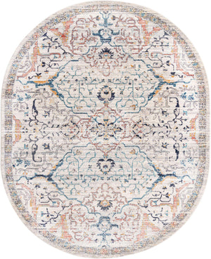 Ivory 7' 10 x 10' 2 Lola Oval Area Rug Polypropylene With Jute Backing Traditional Pattern Easy Clean Carpet for Home Interior Design for Sale at Rug Engine