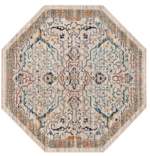 Ivory 7' 10 x 7' 10 Lola Octagon Area Rug Polypropylene With Jute Backing Traditional Pattern Easy Clean Carpet for Home Interior Design for Sale at Rug Engine