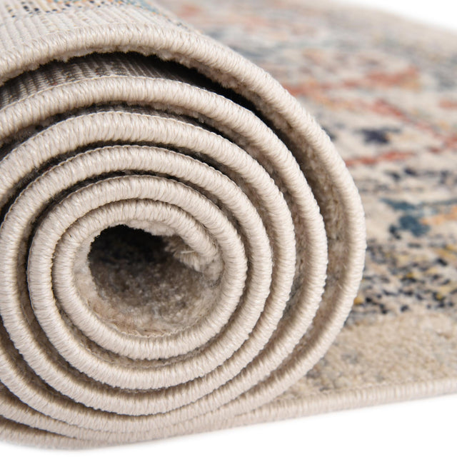 Ivory 2' x 13' Lola Runner Area Rug Polypropylene With Jute Backing Traditional Pattern Easy Clean Carpet for Home Interior Design for Sale at Rug Engine