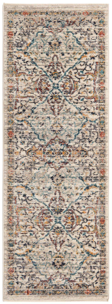 Ivory 2' x 5' 11 Lola Runner Area Rug Polypropylene With Jute Backing Traditional Pattern Easy Clean Carpet for Home Interior Design for Sale at Rug Engine