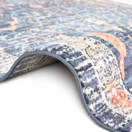 Navy Blue 7' 10 x 10' 2 Lola Rectangle Area Rug Polypropylene With Jute Backing Traditional Pattern Easy Clean Carpet for Home Interior Design for Sale at Rug Engine