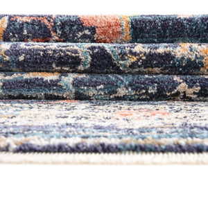 Navy Blue 2' 11 x 5' 3 Lola Rectangle Area Rug Polypropylene With Jute Backing Traditional Pattern Easy Clean Carpet for Home Interior Design for Sale at Rug Engine