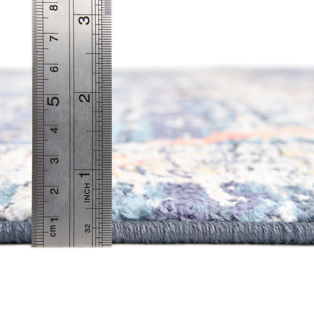 Navy Blue 5' 3 x 8' Lola Oval Area Rug Polypropylene With Jute Backing Traditional Pattern Easy Clean Carpet for Home Interior Design for Sale at Rug Engine