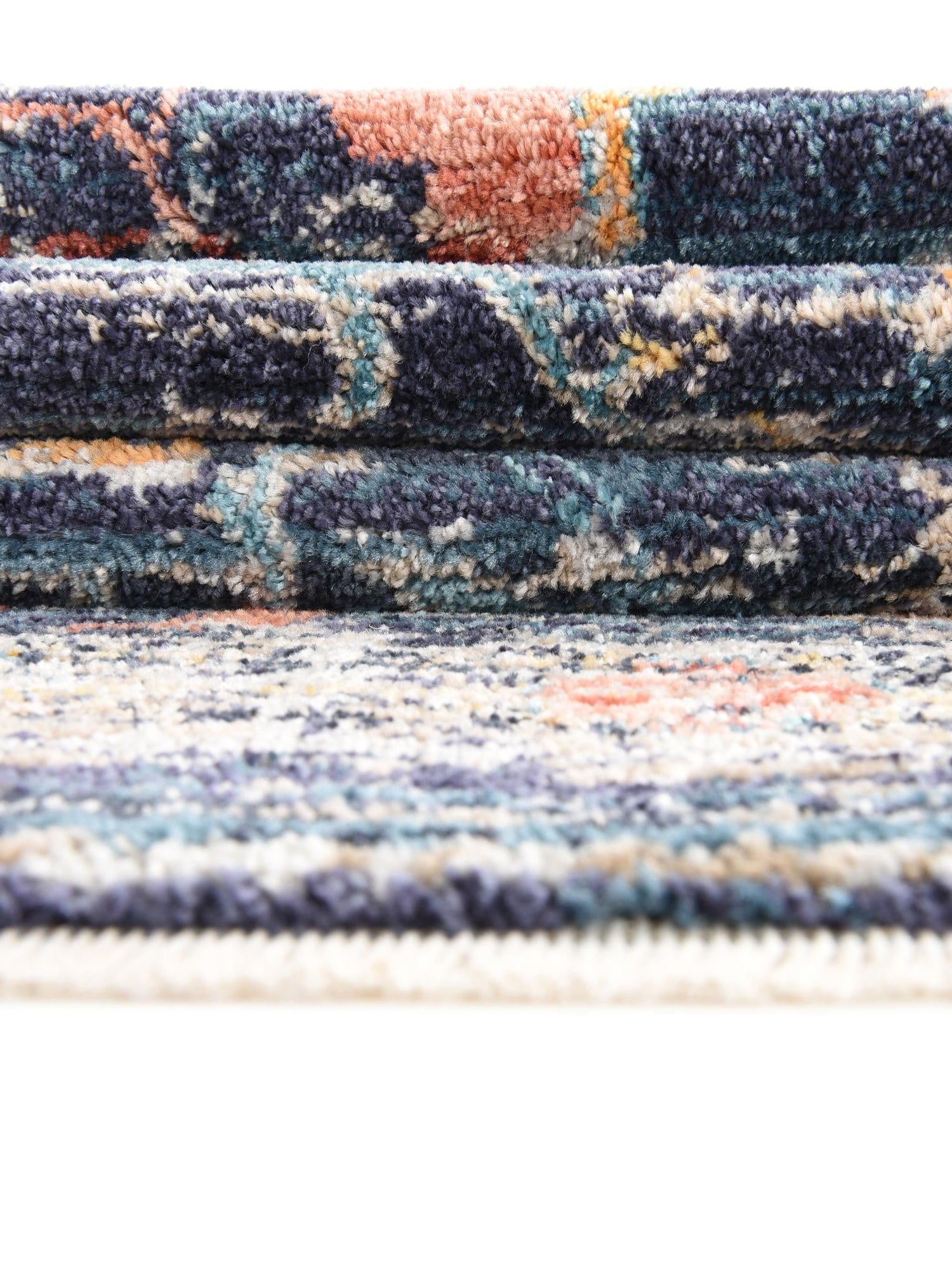 Navy Blue 2' 11 x 16' 5 Lola Runner Area Rug Polypropylene With Jute Backing Traditional Pattern Easy Clean Carpet for Home Interior Design for Sale at Rug Engine