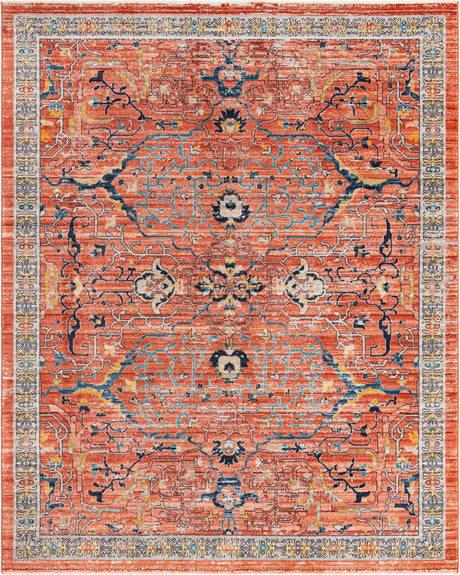 Brick Red 7' 10 x 10' 2 Lola Rectangle Area Rug Polypropylene With Jute Backing Traditional Pattern Easy Clean Carpet for Home Interior Design for Sale at Rug Engine
