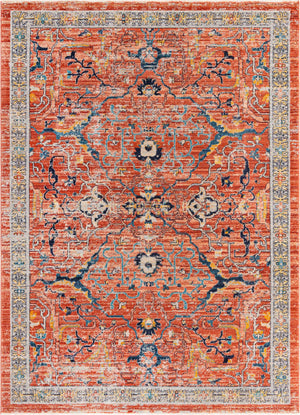 Brick Red 7' x 10' 2 Lola Rectangle Area Rug Polypropylene With Jute Backing Traditional Pattern Easy Clean Carpet for Home Interior Design for Sale at Rug Engine