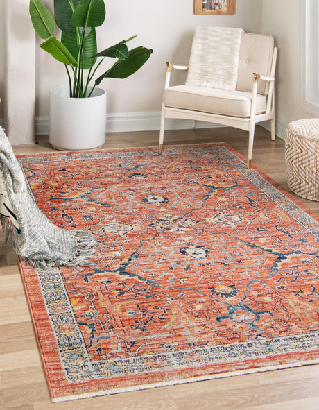 Brick Red 2' 11 x 5' 3 Lola Rectangle Area Rug Polypropylene With Jute Backing Traditional Pattern Easy Clean Carpet for Home Interior Design for Sale at Rug Engine