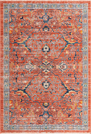 Brick Red 5' 3 x 8' Lola Rectangle Area Rug Polypropylene With Jute Backing Traditional Pattern Easy Clean Carpet for Home Interior Design for Sale at Rug Engine