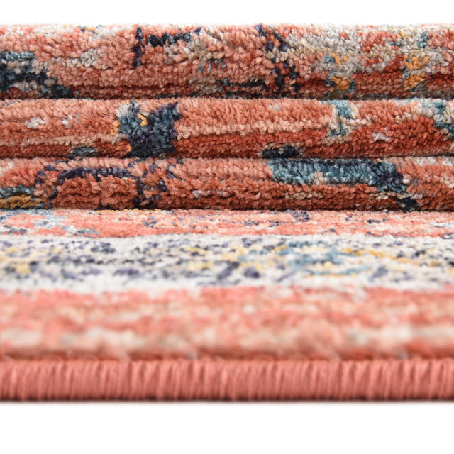 Brick Red 3' 11 x 3' 11 Lola Round Area Rug Polypropylene With Jute Backing Traditional Pattern Easy Clean Carpet for Home Interior Design for Sale at Rug Engine