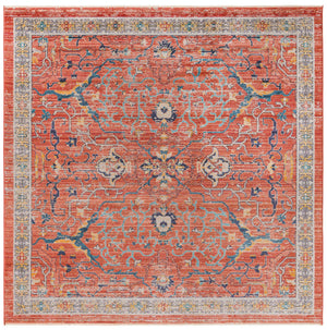 Brick Red 7' 10 x 7' 10 Lola Square Area Rug Polypropylene With Jute Backing Traditional Pattern Easy Clean Carpet for Home Interior Design for Sale at Rug Engine