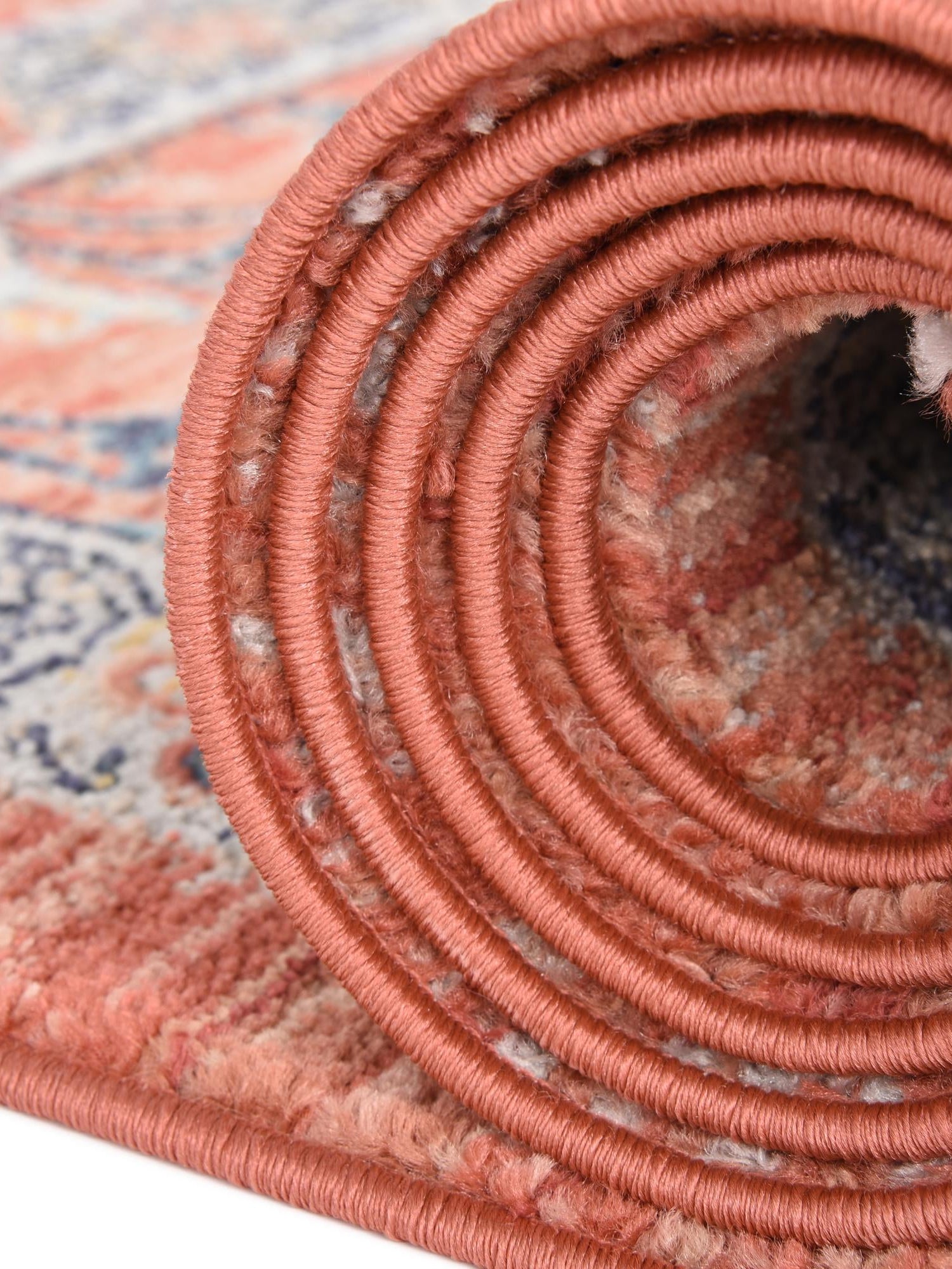 Brick Red 5' 3 x 8' Lola Oval Area Rug Polypropylene With Jute Backing Traditional Pattern Easy Clean Carpet for Home Interior Design for Sale at Rug Engine