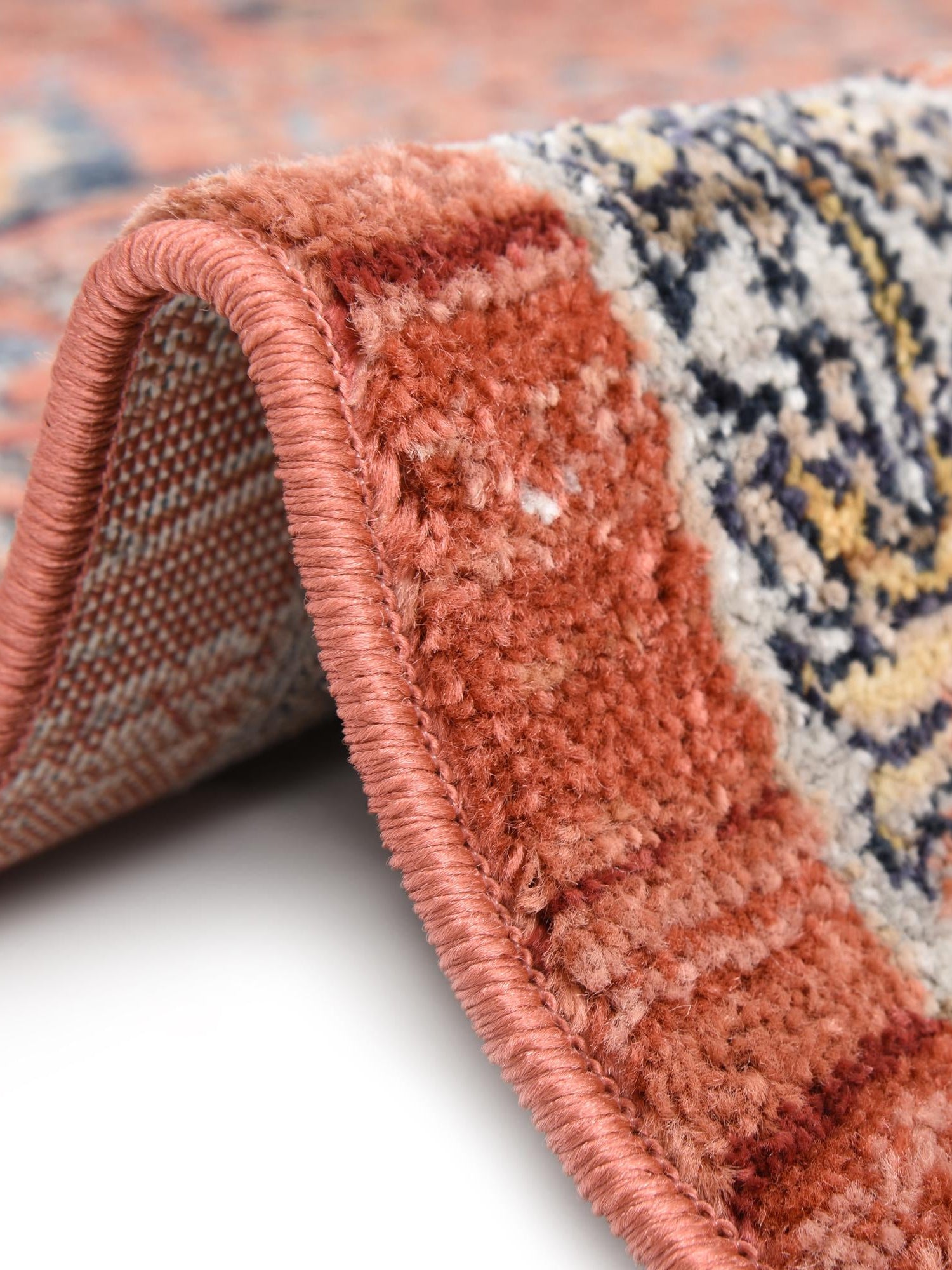 Brick Red 7' 10 x 7' 10 Lola Octagon Area Rug Polypropylene With Jute Backing Traditional Pattern Easy Clean Carpet for Home Interior Design for Sale at Rug Engine