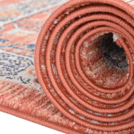Brick Red 3' 11 x 3' 11 Lola Octagon Area Rug Polypropylene With Jute Backing Traditional Pattern Easy Clean Carpet for Home Interior Design for Sale at Rug Engine
