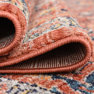 Brick Red 3' 11 x 3' 11 Lola Octagon Area Rug Polypropylene With Jute Backing Traditional Pattern Easy Clean Carpet for Home Interior Design for Sale at Rug Engine