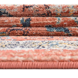 Brick Red 3' 11 x 3' 11 Lola Octagon Area Rug Polypropylene With Jute Backing Traditional Pattern Easy Clean Carpet for Home Interior Design for Sale at Rug Engine