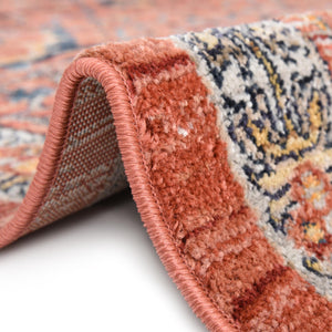 Brick Red 2' x 13' Lola Runner Area Rug Polypropylene With Jute Backing Traditional Pattern Easy Clean Carpet for Home Interior Design for Sale at Rug Engine