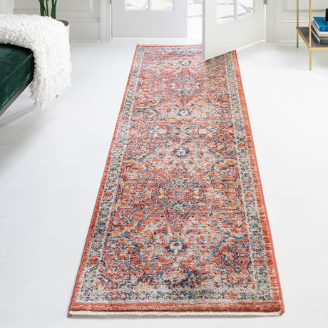 Brick Red 2' x 13' Lola Runner Area Rug Polypropylene With Jute Backing Traditional Pattern Easy Clean Carpet for Home Interior Design for Sale at Rug Engine