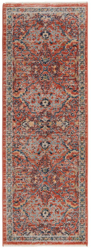 Brick Red 2' x 5' 11 Lola Runner Area Rug Polypropylene With Jute Backing Traditional Pattern Easy Clean Carpet for Home Interior Design for Sale at Rug Engine