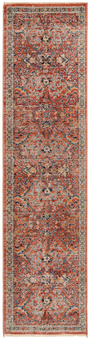 Brick Red 2' x 8' Lola Runner Area Rug Polypropylene With Jute Backing Traditional Pattern Easy Clean Carpet for Home Interior Design for Sale at Rug Engine