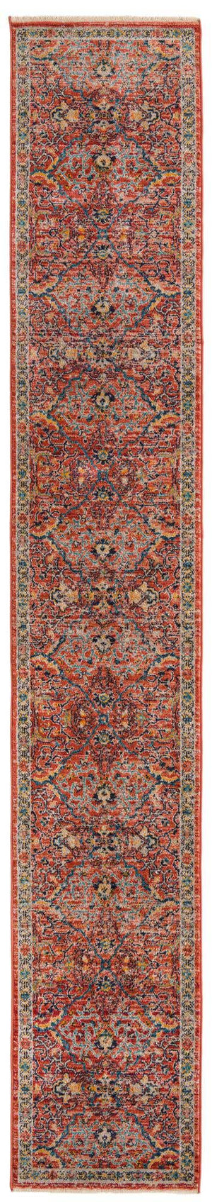 Brick Red 2' x 13' Lola Runner Area Rug Polypropylene With Jute Backing Traditional Pattern Easy Clean Carpet for Home Interior Design for Sale at Rug Engine