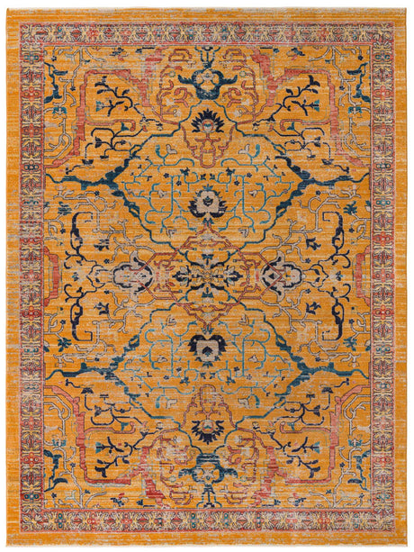 Yellow 9' x 12' Lola Rectangle Area Rug Polypropylene With Jute Backing Traditional Pattern Easy Clean Carpet for Home Interior Design for Sale at Rug Engine