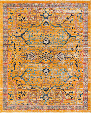 Yellow 7' 10 x 10' 2 Lola Rectangle Area Rug Polypropylene With Jute Backing Traditional Pattern Easy Clean Carpet for Home Interior Design for Sale at Rug Engine