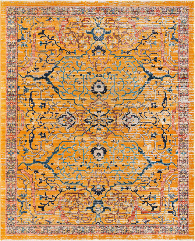 Yellow 7' 10 x 10' 2 Lola Rectangle Area Rug Polypropylene With Jute Backing Traditional Pattern Easy Clean Carpet for Home Interior Design for Sale at Rug Engine