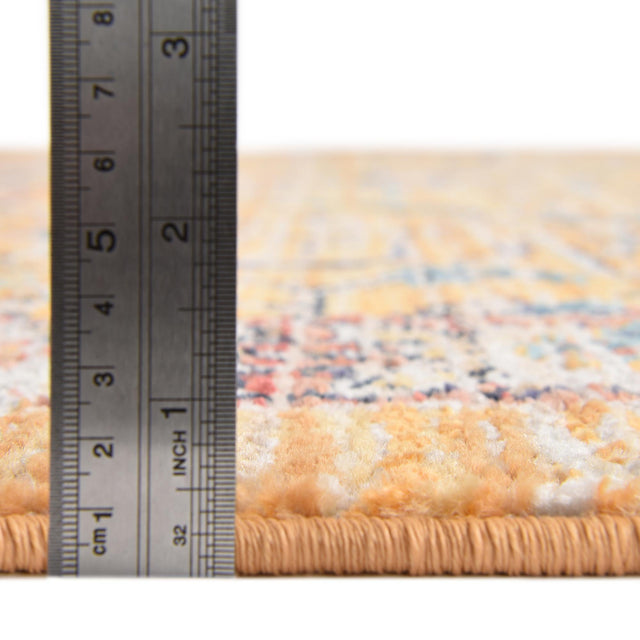 Yellow 5' 3 x 8' Lola Rectangle Area Rug Polypropylene With Jute Backing Traditional Pattern Easy Clean Carpet for Home Interior Design for Sale at Rug Engine