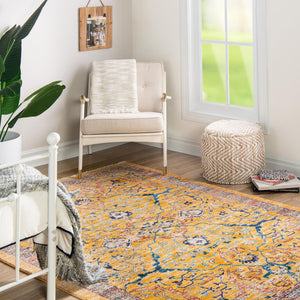 Yellow 10' x 12' 4 Lola Rectangle Area Rug Polypropylene With Jute Backing Traditional Pattern Easy Clean Carpet for Home Interior Design for Sale at Rug Engine
