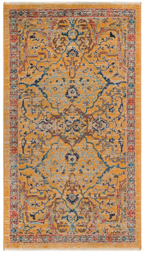 Yellow 2' 11 x 5' 3 Lola Rectangle Area Rug Polypropylene With Jute Backing Traditional Pattern Easy Clean Carpet for Home Interior Design for Sale at Rug Engine