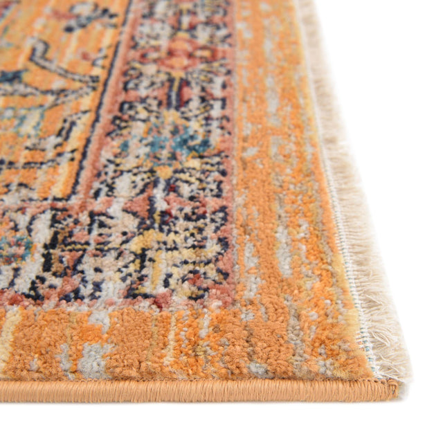 Yellow 3' 3 x 3' 3 Lola Square Area Rug Polypropylene With Jute Backing Traditional Pattern Easy Clean Carpet for Home Interior Design for Sale at Rug Engine