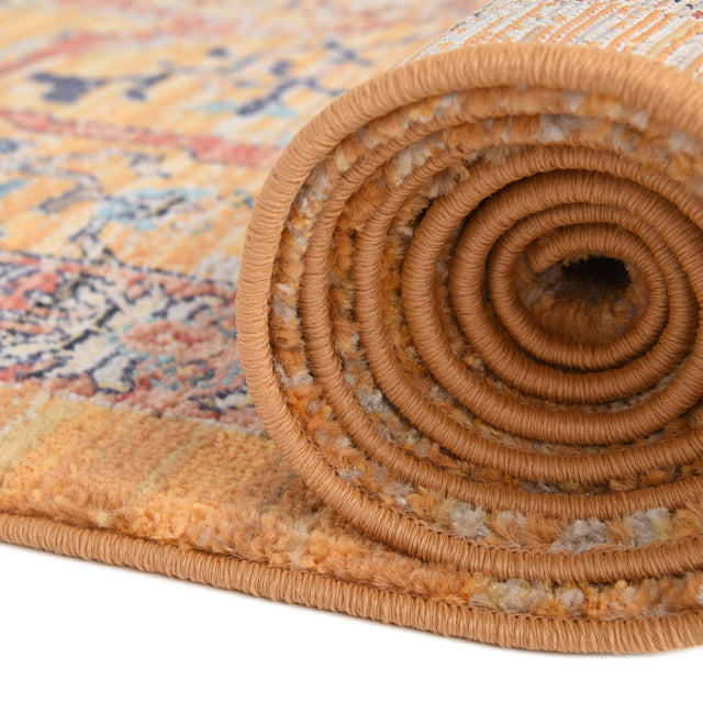 Yellow 2' 7 x 10' 2 Lola Runner Area Rug Polypropylene With Jute Backing Traditional Pattern Easy Clean Carpet for Home Interior Design for Sale at Rug Engine