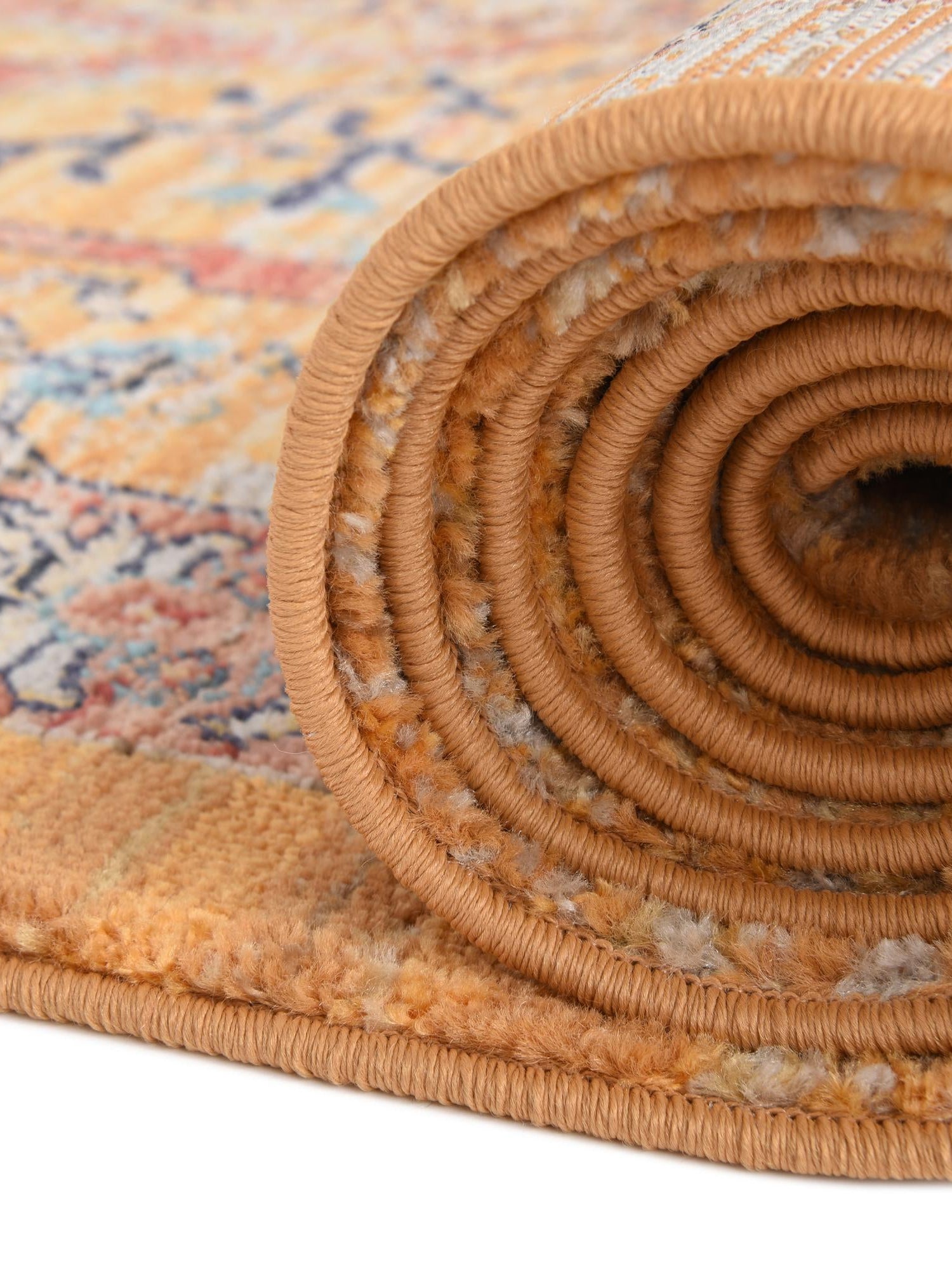Yellow 2' x 5' 11 Lola Runner Area Rug Polypropylene With Jute Backing Traditional Pattern Easy Clean Carpet for Home Interior Design for Sale at Rug Engine