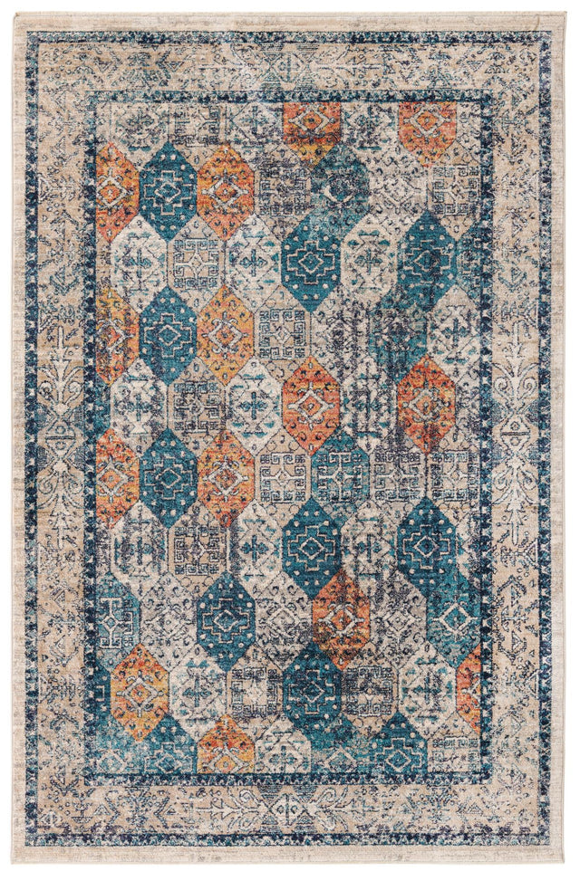 Multicolor 6' x 9' 2 Lola Rectangle Area Rug Polypropylene With Jute Backing Traditional Pattern Easy Clean Carpet for Home Interior Design for Sale at Rug Engine