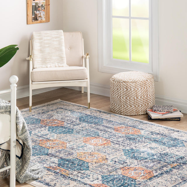 Multicolor 6' x 9' 2 Lola Rectangle Area Rug Polypropylene With Jute Backing Traditional Pattern Easy Clean Carpet for Home Interior Design for Sale at Rug Engine
