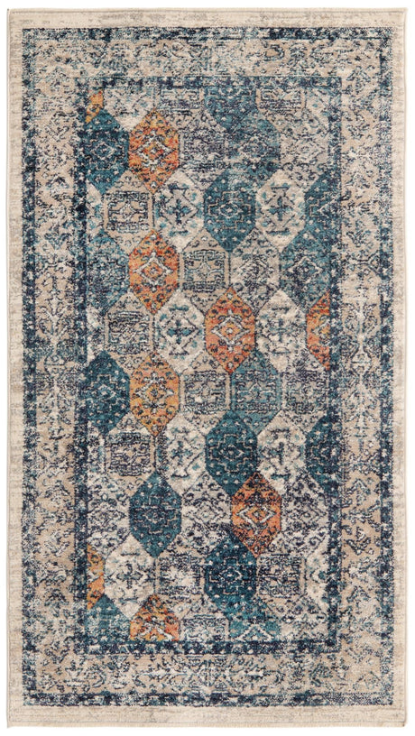 Multicolor 2' 11 x 5' 3 Lola Rectangle Area Rug Polypropylene With Jute Backing Traditional Pattern Easy Clean Carpet for Home Interior Design for Sale at Rug Engine