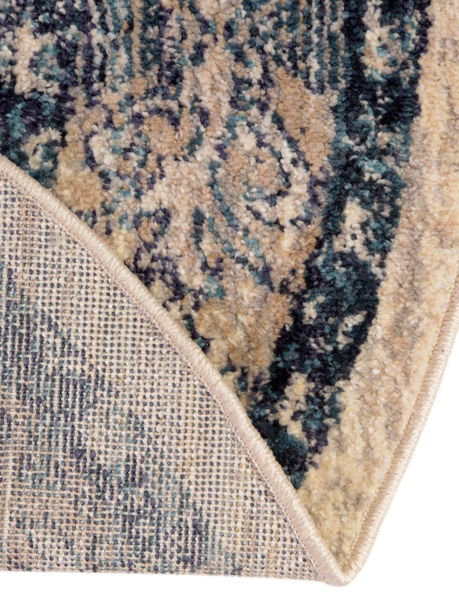 Multicolor 5' 2 x 5' 2 Lola Round Area Rug Polypropylene With Jute Backing Traditional Pattern Easy Clean Carpet for Home Interior Design for Sale at Rug Engine