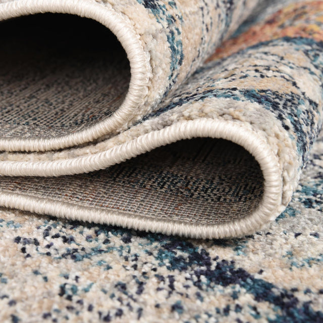 Multicolor 5' 2 x 5' 2 Lola Round Area Rug Polypropylene With Jute Backing Traditional Pattern Easy Clean Carpet for Home Interior Design for Sale at Rug Engine