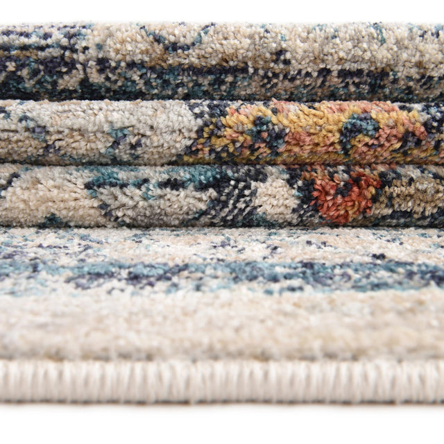Multicolor 7' 10 x 7' 10 Lola Round Area Rug Polypropylene With Jute Backing Traditional Pattern Easy Clean Carpet for Home Interior Design for Sale at Rug Engine