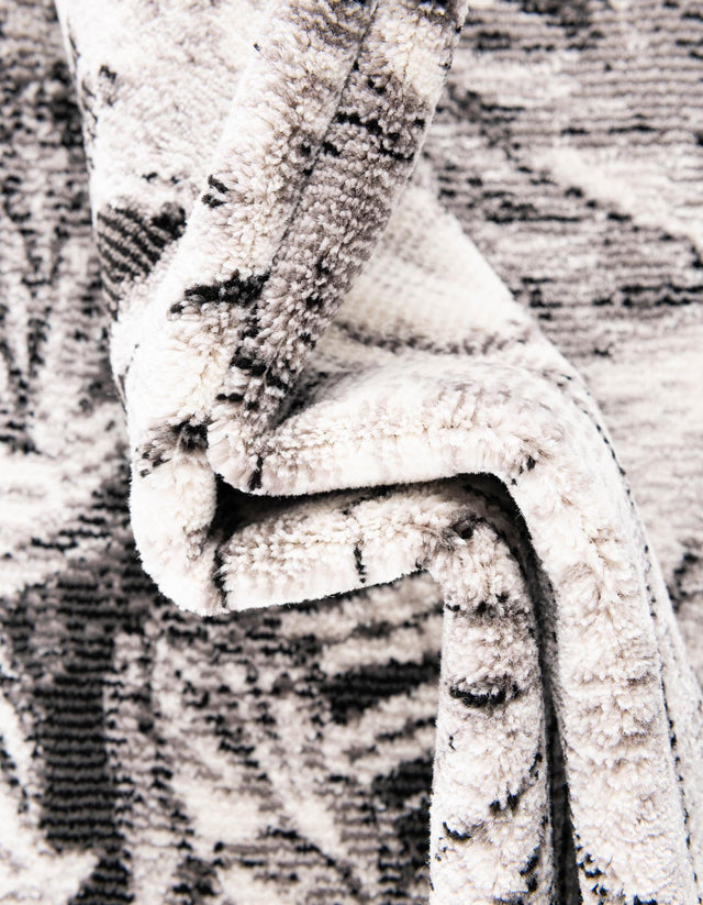 Charcoal 2' x 8' Blossom Runner Area Rug 100% Polypropylene With Cotton Backing Easy Clean Colorful Blooming Blossoming Flower Floral Plant Carpet for Living Dining Room Office Dorms for Sale at Rug Engine