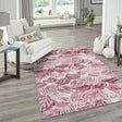Fuchsia 2' x 3' Blossom Rectangle Area Rug 100% Polypropylene With Cotton Backing Easy Clean Colorful Blooming Blossoming Flower Floral Plant Carpet for Living Dining Room Office Dorms for Sale at Rug Engine