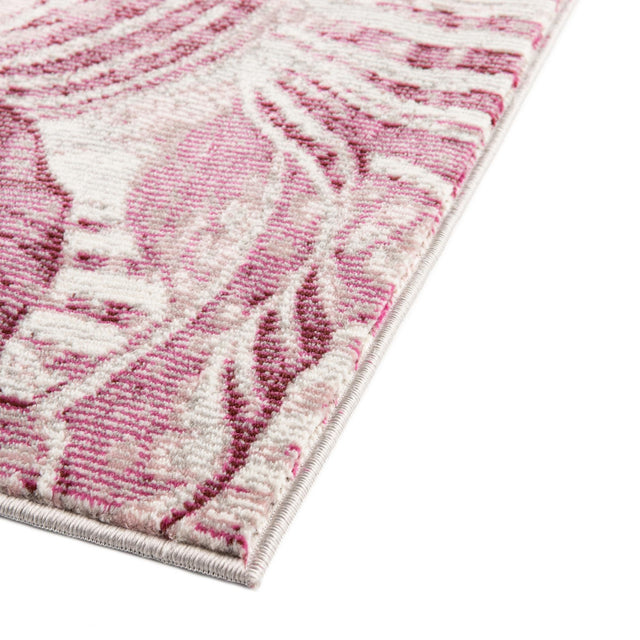 Fuchsia 7' 10 x 7' 10 Blossom Square Area Rug 100% Polypropylene With Cotton Backing Easy Clean Colorful Blooming Blossoming Flower Floral Plant Carpet for Living Dining Room Office Dorms for Sale at Rug Engine