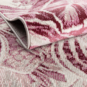 Fuchsia 4' x 6' Blossom Oval Area Rug 100% Polypropylene With Cotton Backing Easy Clean Colorful Blooming Blossoming Flower Floral Plant Carpet for Living Dining Room Office Dorms for Sale at Rug Engine