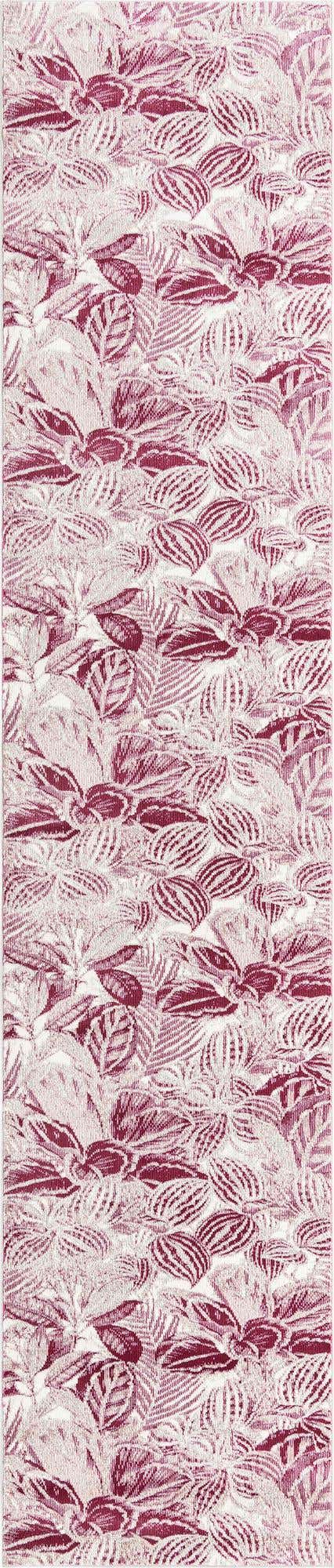 Fuchsia 2' 7 x 12' Blossom Runner Area Rug 100% Polypropylene With Cotton Backing Easy Clean Colorful Blooming Blossoming Flower Floral Plant Carpet for Living Dining Room Office Dorms for Sale at Rug Engine