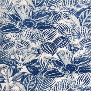 Navy Blue 10' x 10' Blossom Square Area Rug 100% Polypropylene With Cotton Backing Easy Clean Colorful Blooming Blossoming Flower Floral Plant Carpet for Living Dining Room Office Dorms for Sale at Rug Engine