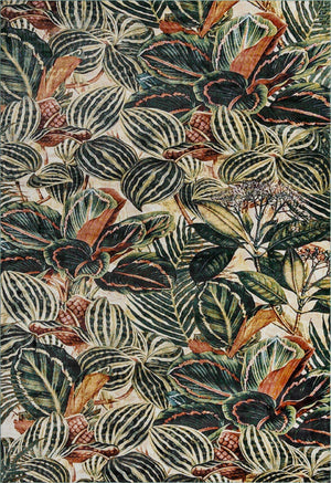 Multicolor 10' x 14' Blossom Rectangle Area Rug 100% Polypropylene With Cotton Backing Easy Clean Colorful Blooming Blossoming Flower Floral Plant Carpet for Living Dining Room Office Dorms for Sale at Rug Engine